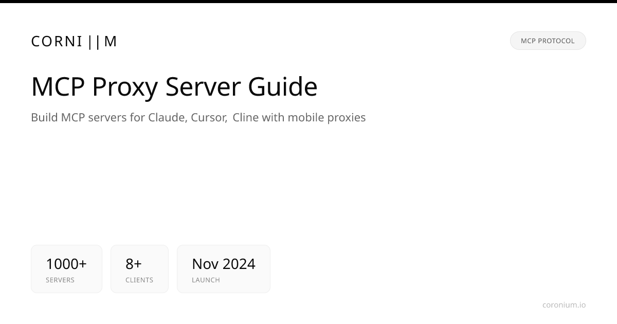 MCP Proxy Server Complete Guide 2026 | Coronium.io | Coronium.io